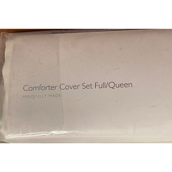 NIP $350 Bloomingdale's SKY Full/Queen Duvet Cover Set Bristol Stripe Blue White - Picture 7 of 9